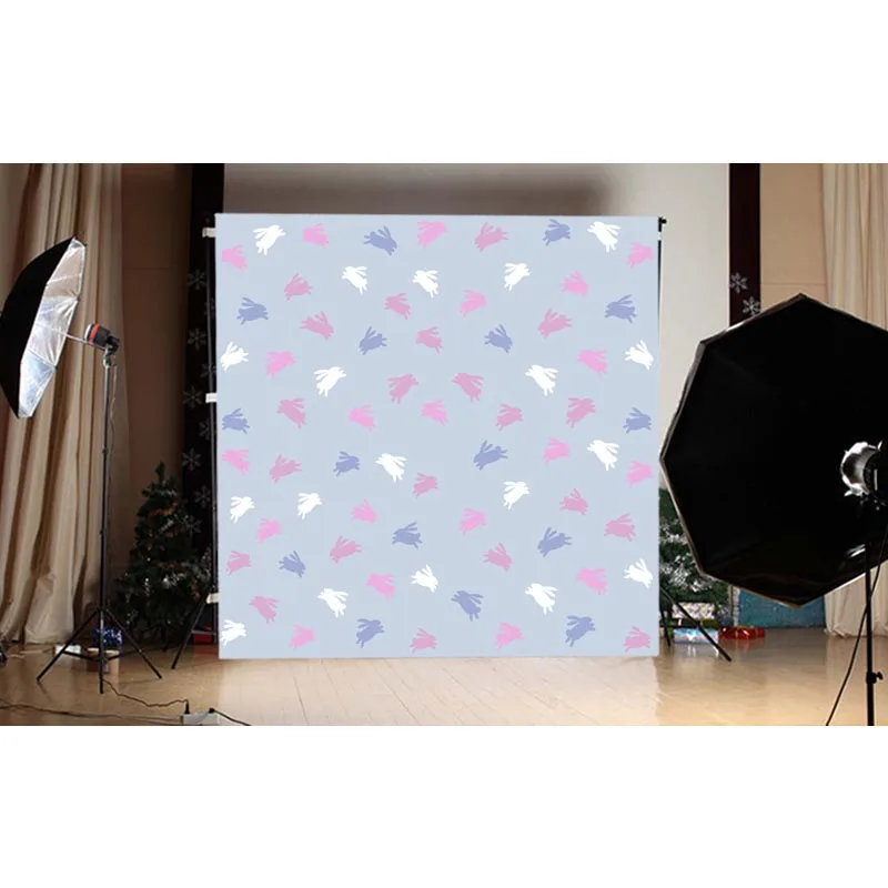 7X5ft Hot Style Easter Children Photo Background Wall Stickers Cartoon Clothesline Wallpaper Little Rabbit Custom Props | Электроника