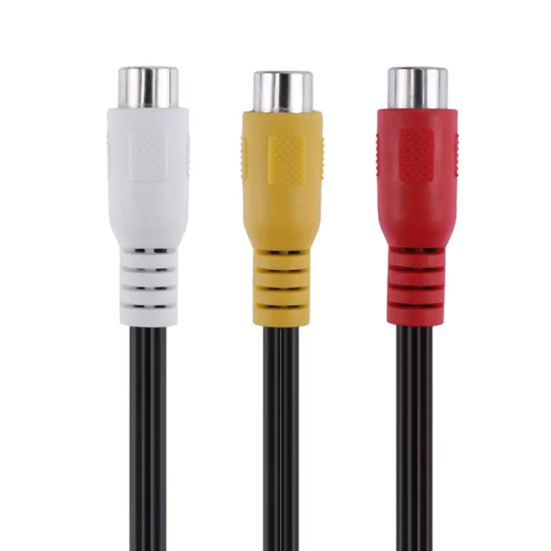 ALLOYSEED 25 см 3 RCA гнездовой разъем к 6 Штекерный сплиттер Аудио Видео AV адаптер кабель