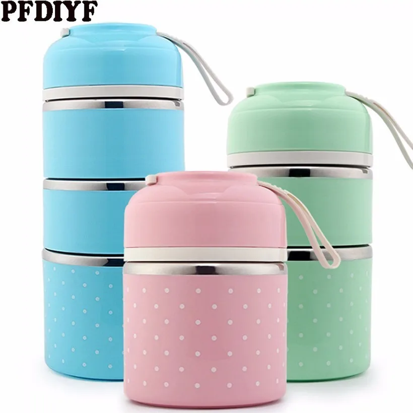 

Dropshopping Japanese Stainless Steel Lunch Box Leak-Proof Thermal Bento Box for Kids Portable Cute Picnic School Food Container