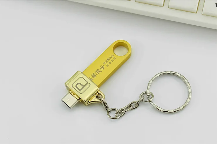 Металлический адаптер типа OTG-c к micro USB с цепной пряжкой Android мобильный телефон тип-c USB 2,0 адаптер конвертер для huawei xiaomi