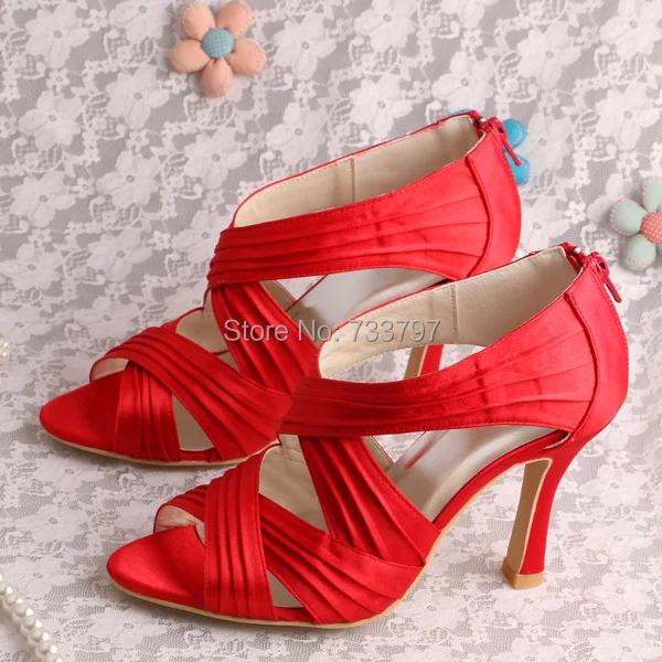  Brand  Name Ladies High  Heel  Red Sandals  Evening Gladiator 