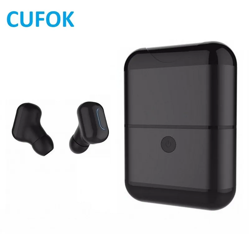 

CUFOK TWS Bluetooth Earbuds True Wireless Earphones with Charging Case Mini Invisible Earpiece Headset for iPhone Samsung Phone