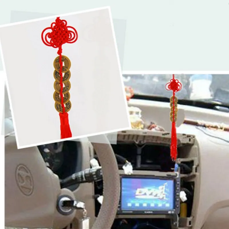 Chinese Knot Charm Ancient Copper Coins For Feng Shui Wealth Success