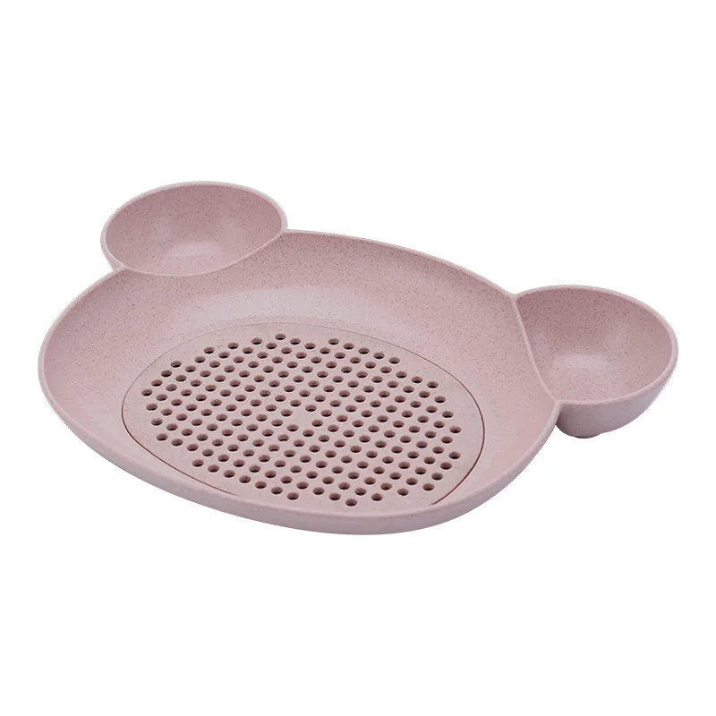 Baby Food Supplement Bowl BPA Free Infant Feeding Sub-grid Tray Set Dishes Toddler Anti-slip Plate Child Eating Tableware MY0023 (4)