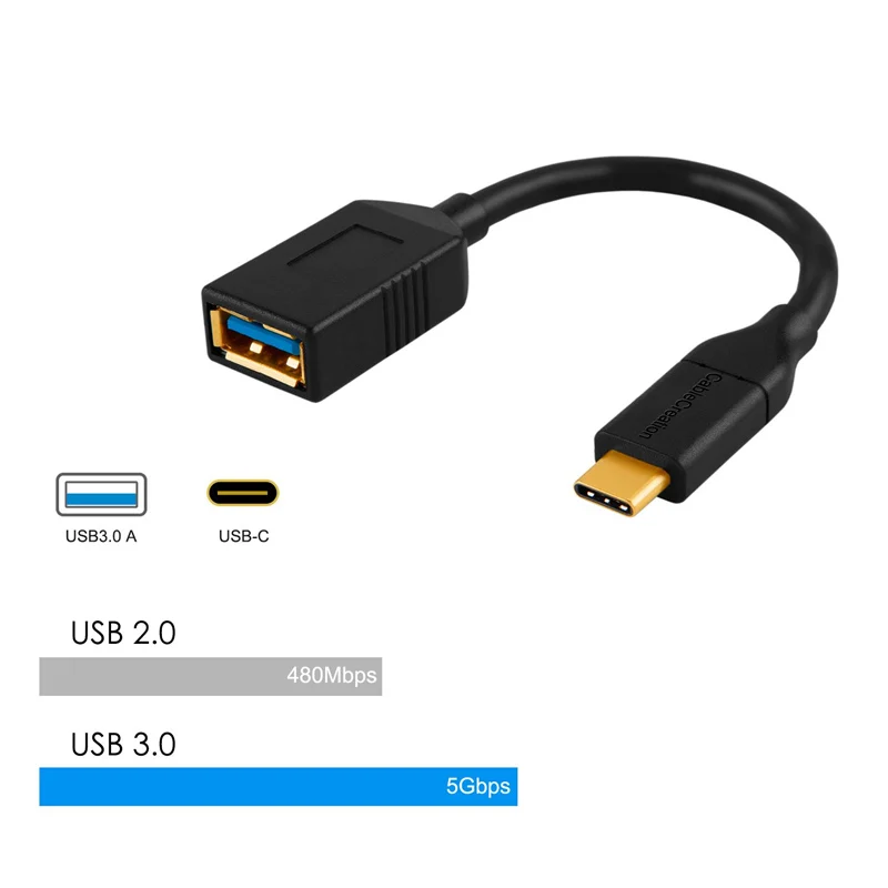 USB-C USB 3,0 переходник с внутренней резьбой, 0,5 ft(Gen1) USB3.1 Тип C Тип A адаптер OTG кабель