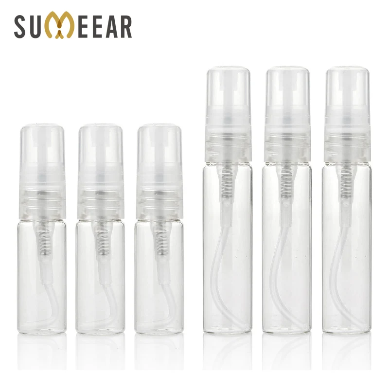 

100Piece/Lot 5ml 10ml Travel Spray Bottle Portable Glass Perfume Bottles Atomizer Contenitori Cosmetic Pump Parfum Women Perfume