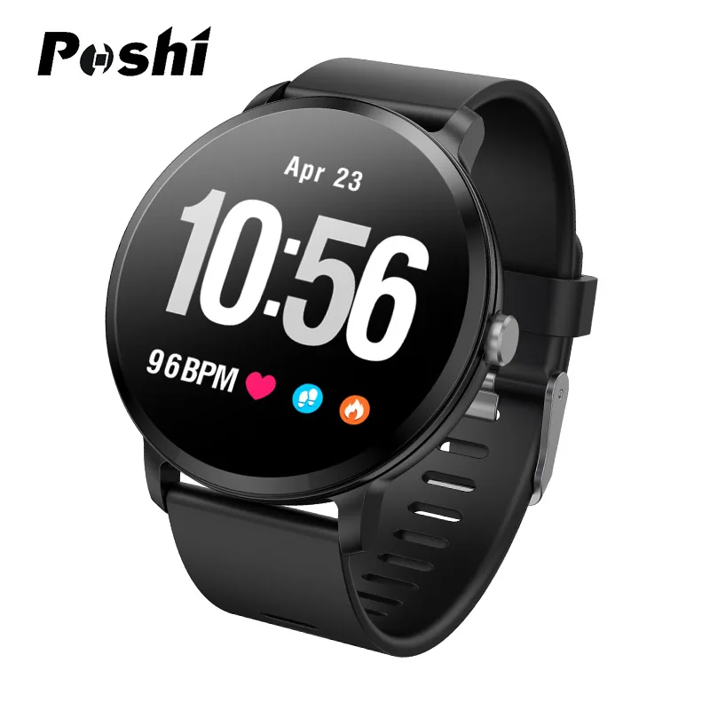 

POSHI 2018 New Men Women Smart Watches with IP68 Heart Rate Monitor Blood Pressure Weather Display Best Android Ios Smartwatches