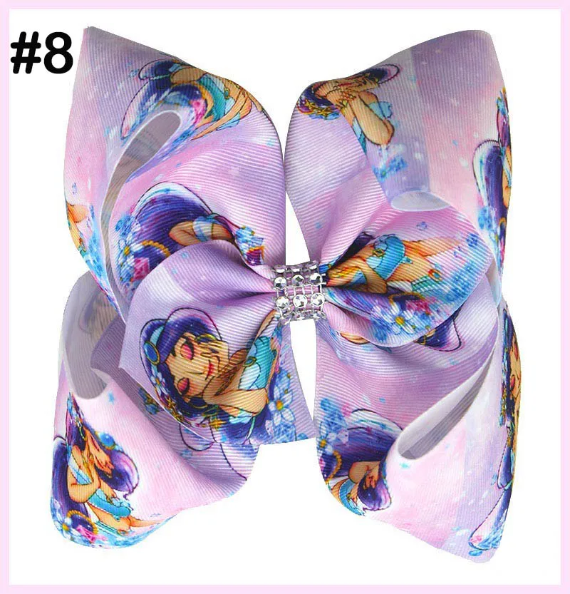 

free shipping 12pcs 7-8'' big Newest princess hair bows big hair popular girl big clips for hair accessories