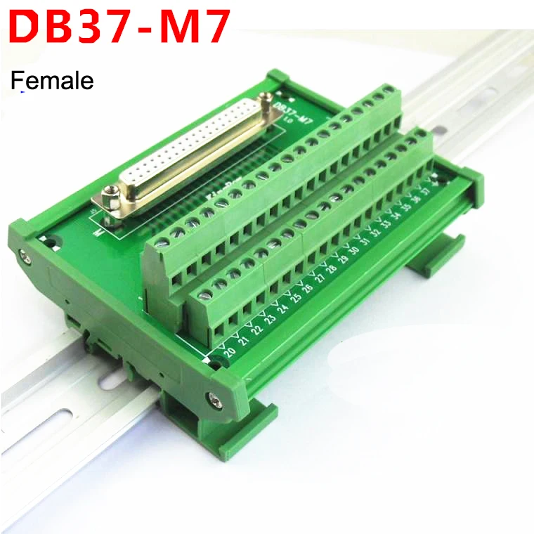 Db37 D Sub 37 Pin Male / Female Socket Terminal Block Breakout Board ...