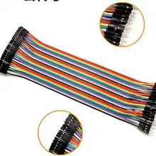 40 шт/1 ряд, 20 см 1 p-1 p Женский Мужской Джемпер провод Dupont кабель для макета