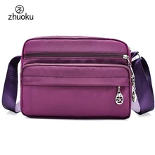 Маленькие сумки на плечо, женские сумки-мессенджеры, MULTI-LAYER, на молнии, оксфорды, через плечо, пляжные сумки, женская ручная сумка ZK764