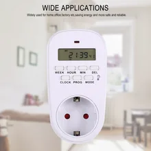 Мини цифровой ЖК-дисплей 230 В 16А таймер розетка штекер-в время обратного отсчета энергосберегающий программируемый электронный контроллер