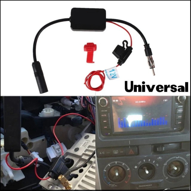 12 V CAR TRUCK STEREO ANTENNA FM AM RADIO INLINE SIGNAL AMPLIFIER