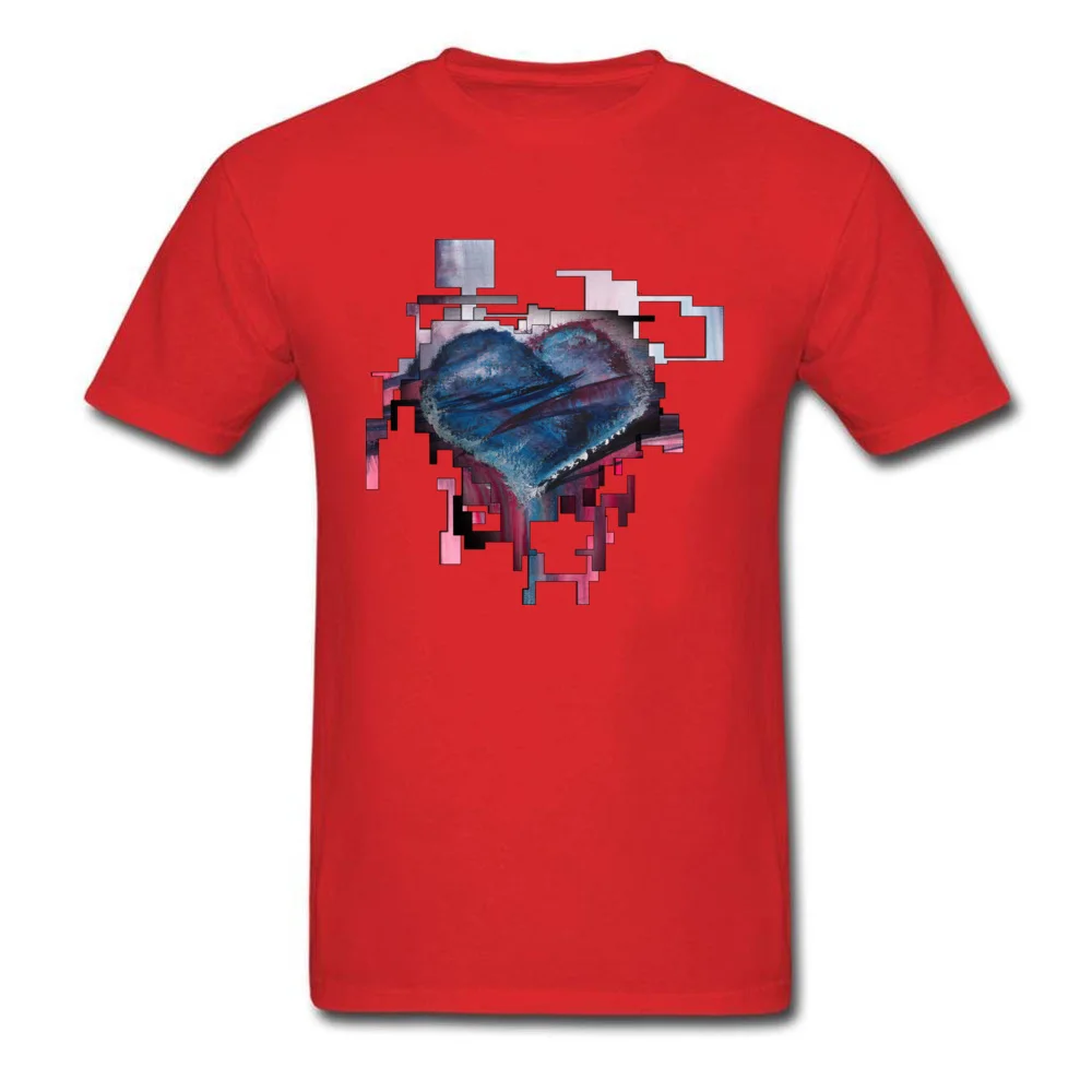 Modern Love 100% Cotton Men's Short Sleeve Tops & Tees Printed On Fall Top T-shirts Casual Top T-shirts 2018 Discount Round Neck Modern Love red