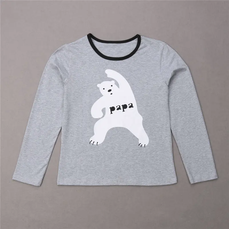 Xmas Family Matching Pajamas Set Father Mother Kid Baby Outfit Bear Long Sleeve Top Pants Sleepwear Nightwear Clothing Set family thanksgiving outfits