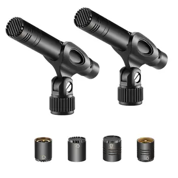 

Neewer 2-Pack Pencil Stick Condenser Microphone + Omni/Cardioid/Super Cardioid Capsules/Foam Windscreens/Mic Clip/Carrying Case
