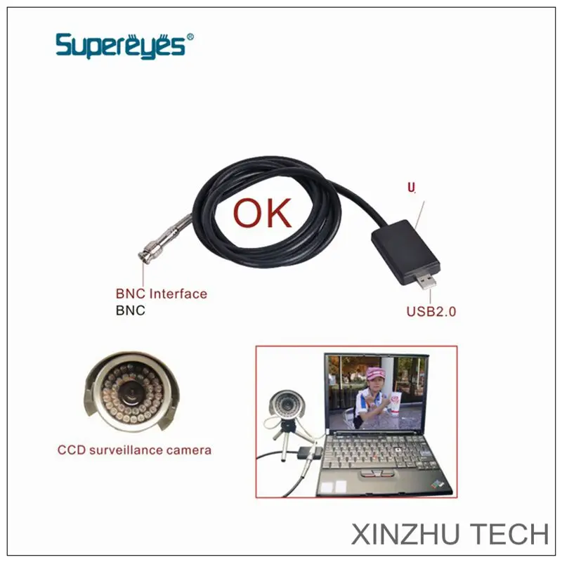 Соединитель BNC USB Superyes аналогово цифровой и камера для подключения компьютера к