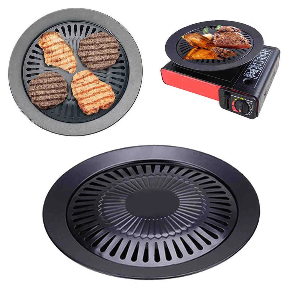 Europese Outdoor Rookloze Barbecue Grill Pan Gas Huishoudelijke Non