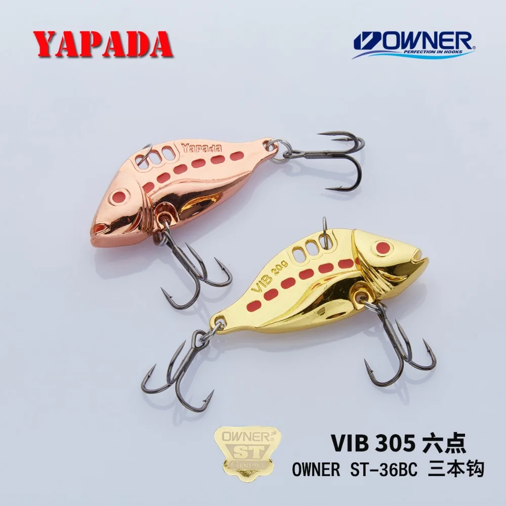 YAPADA VIB 305 усиленный тройной крючок 6 точек 10 г/15 г 40 46 мм перо многоцветный цинковый
