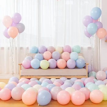 

100PCS 5inch Colorful Cute Round Candy Colors Latex Balloons Inflatable Air Balloons with Air Pump Wedding Birthday Supplies