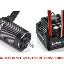 Щеточный электронный регулятор скорости Hobbywing EZRUN MAX10 SCT 120A бесщеточный ESC+ 3660 G2 3200KV/4000KV/4600KV Бесколлекторный двигатель комплект для 1/10 RC автомобиль грузовик F19286/8