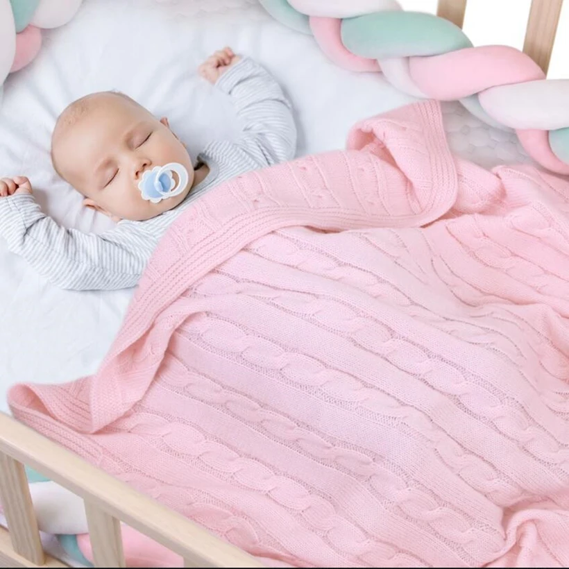 

Knitted Baby Blankets Newborn Baby Swaddle Wrap Blanket Manta Infant Toddler Bedding Stroller Crib Receiving Swaddling Blanket