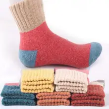 5 пар/лот, свободный размер, высокое качество, новинка, овечья шерсть, Зимние Вязаные Теплые повседневные мужские и женские носки, партия