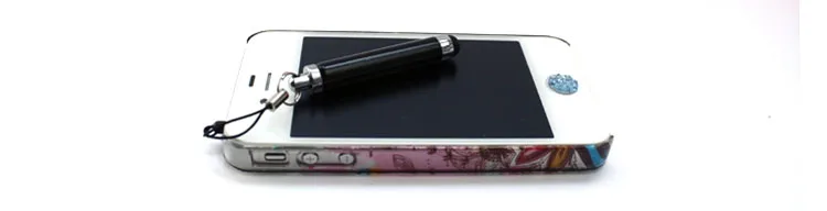 1000 шт./лот металлические выдвижные емкостный Экран Стилус с 3,5 мм Anti-Dust Разъем для мобильного телефона