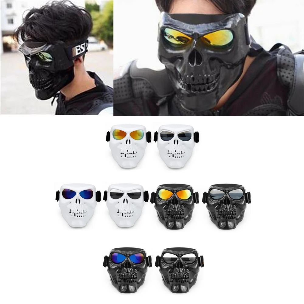 

Windproof Ski Glasses Motorcycle Goggles Motocross Helmet Glasses Off-Road Helmets Mask Skull Head