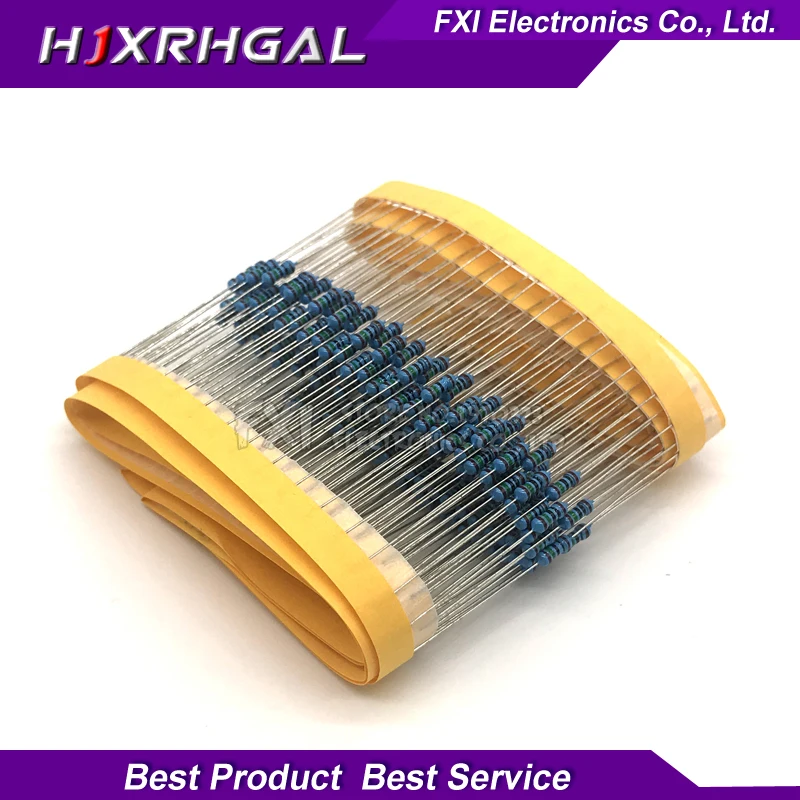 

100PCS 200K ohm 1/4W 1% Metal film resistor 0.25W 1/4w resistance