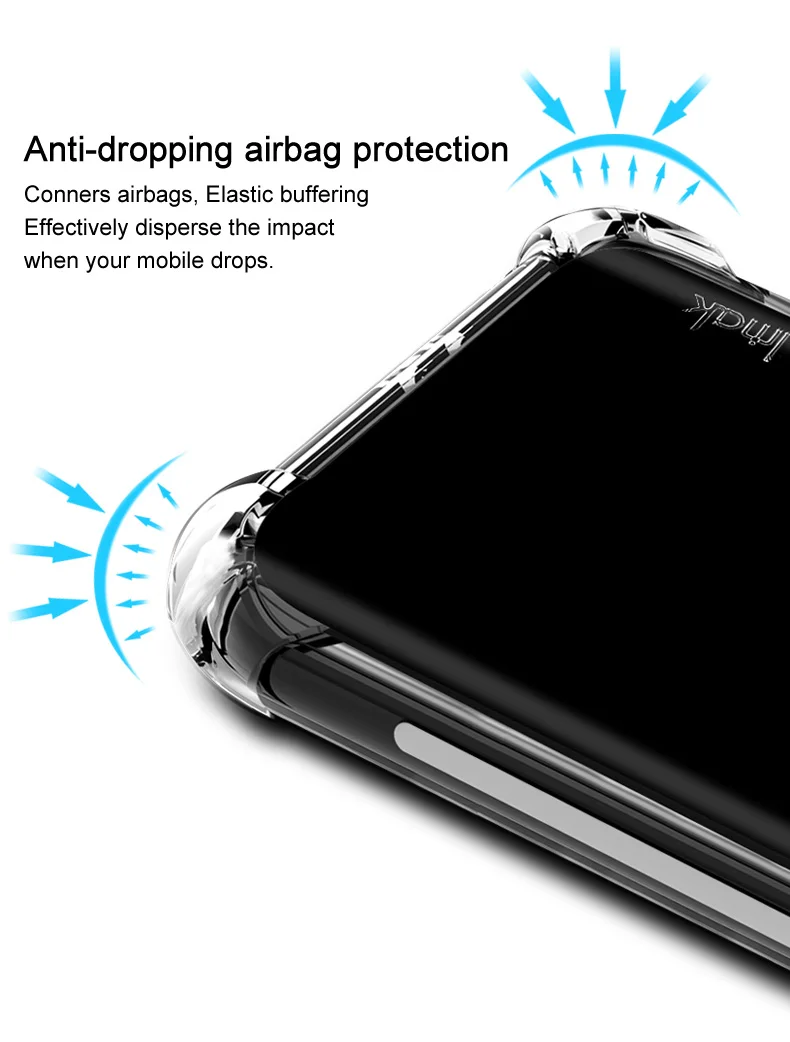 IMAK Airbag esquina Suave Tpu Estuche con cubierta completa protector de pantalla para la vida HTC U12 IMAK Airbag esquina Suave Tpu Estuche con cubierta completa protector de pantalla para la vida HTC U12