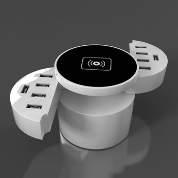 

8-port USB charger+2 Type c port mobile phone charger Qi 3.2 2.0 Mobile wireless charge 5V/8A Fast charger 40W Power for iPhone
