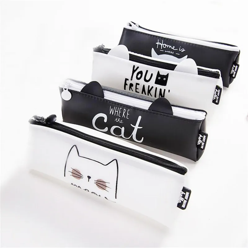 

Kawaii Cute Cat Pen Bag Pencil Bag Silicon School Stationary Pouch