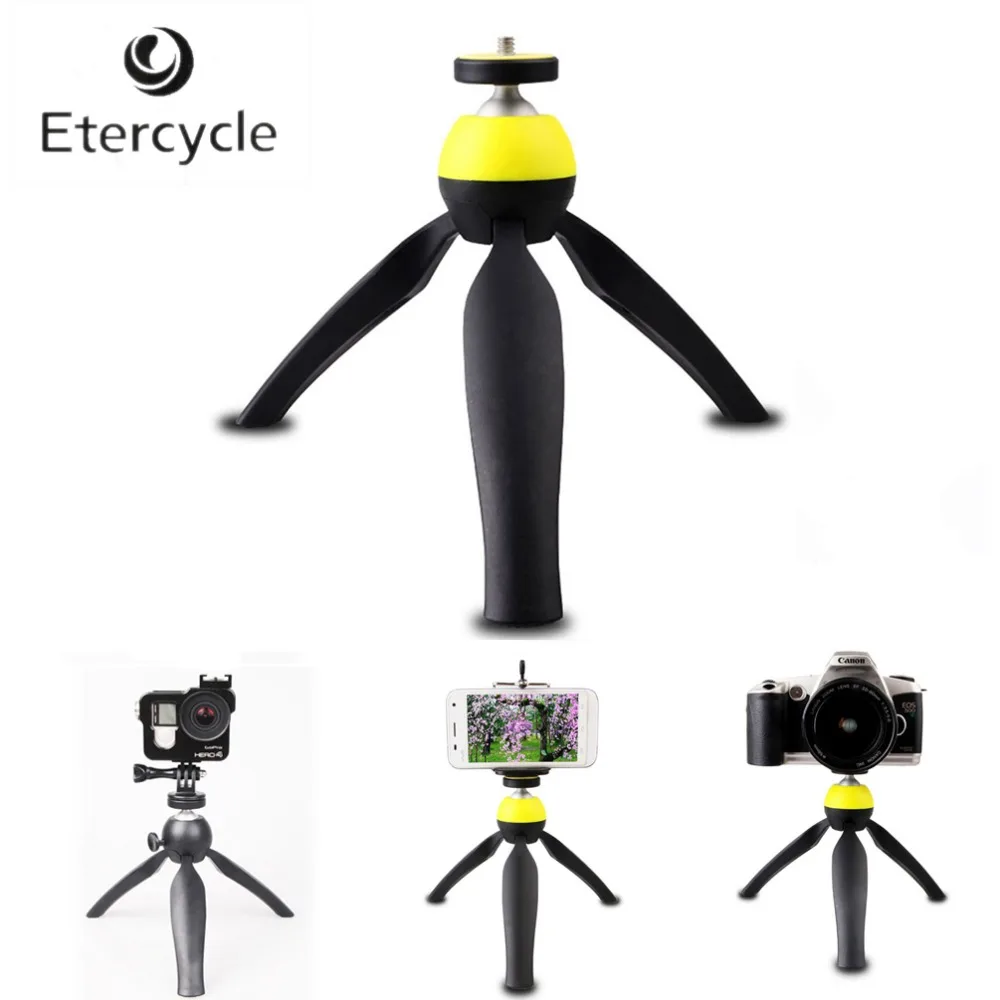 

Etercycle Mini Tripod Mount with Phone Holder Desktop Monopod for iphone 5 6 7 Plus DSLR Digital Camera Stand With Gopro Holder