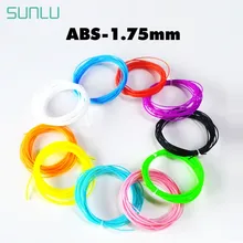 SUNLU ABS 1,75 мм 3D нити для детей, 26 цветов, 5 м/рулон, 3D Ручка для печати, нити, хорошие для детей, инструменты для рисования
