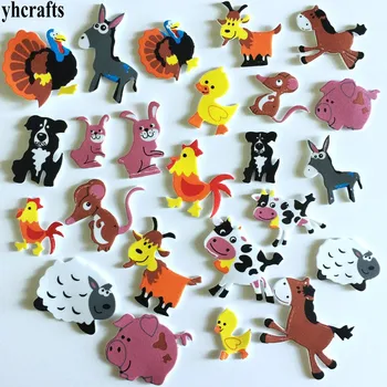 

1bag/LOT.Farm animal foam stickers Scrapbooking kit.Early educational toys kindergarten arts crafts toys Handmade howework DIY