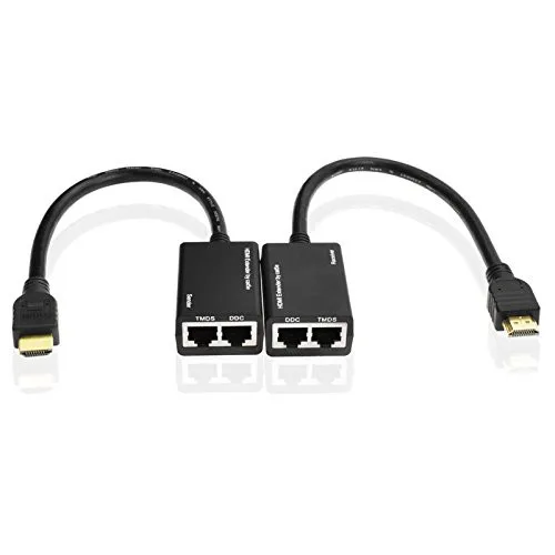 HDMI по RJ45 CAT5e CAT6 UTP LAN Ethernet балун удлинитель повторитель 1080p 3D для HDTV HDCP 1080P HDMI кабель 3D