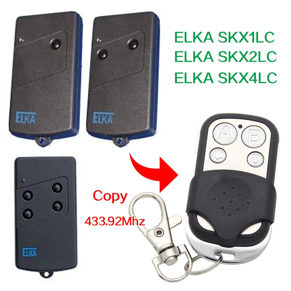 

ELKA SKX1LC, ELKA SKX2LC, SKX4LC Garage Door/Gate Remote Control Replacement/Duplicator