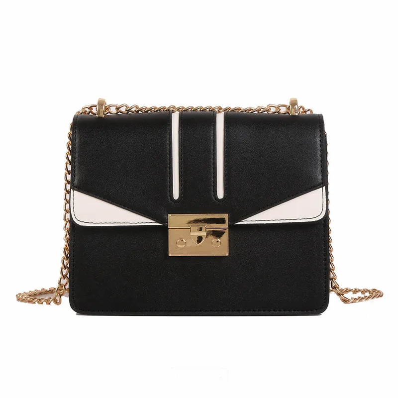 

2019 New Brand Women Leather Handbags Famous Fashion Color matching Shoulder Bags Female Luxury Designer Crossbody Purses Bolsas