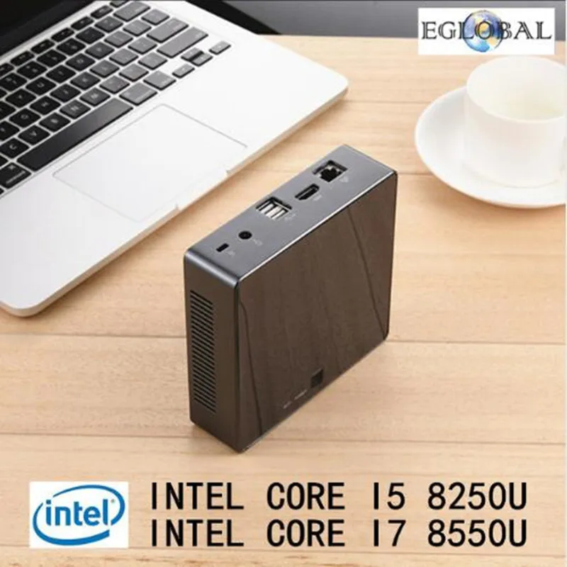 Процессор EGlobal fanless портативный компьютер Intel Core i5 8250U Mini PC Windos10 Quad Corei5i7 DDR4 Оперативная память мини-компьютер для офиса desktop