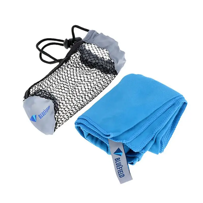 Пляжные полотенца для взрослых микрофибры квадратный ткань быстро высыхает путешествия спорт полотенце Одеяло ванна бассейн Кемпинг Новое - Цвет: Синий