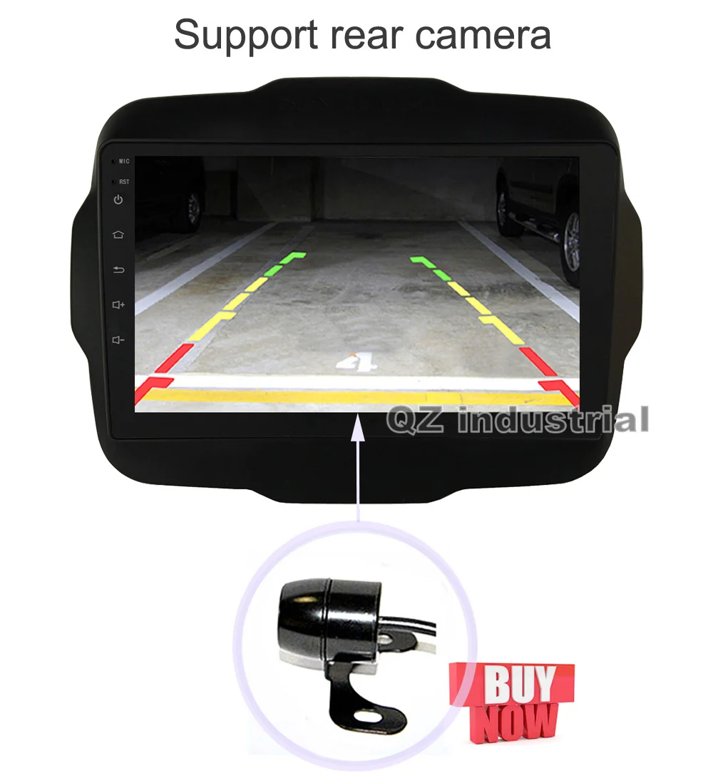 Clearance QZ industrial HD 9" IPS 2.5D Android 8.1 T3 for JEEP RENEGADE Car DVD player with Canbus Radio Navi 3G 4G GPS WIFI BT RDS Map 17