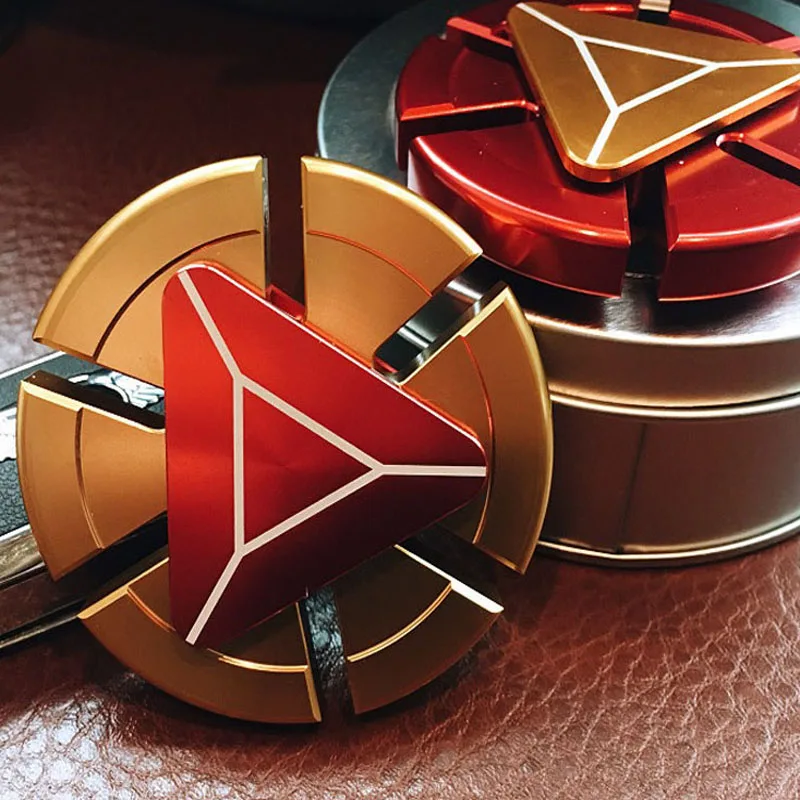 Железный человек щит крутой Gyros алюминиевое металлическое кольцо Fidget Hand Spinner EDC