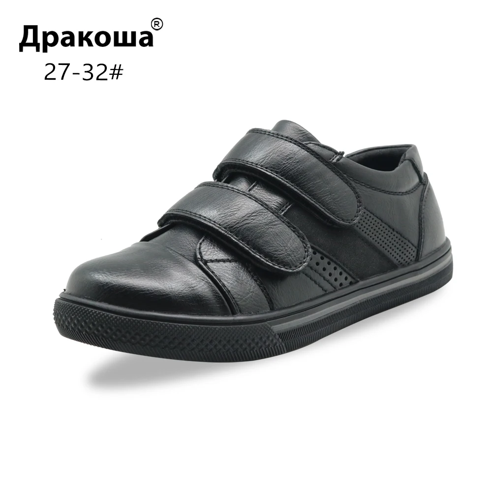 

Apakowa Little Boy's Spring Autumn Summer Comfortable Black Slip On School Casual Shoes Loafers for Boy Wedding Graduation Party