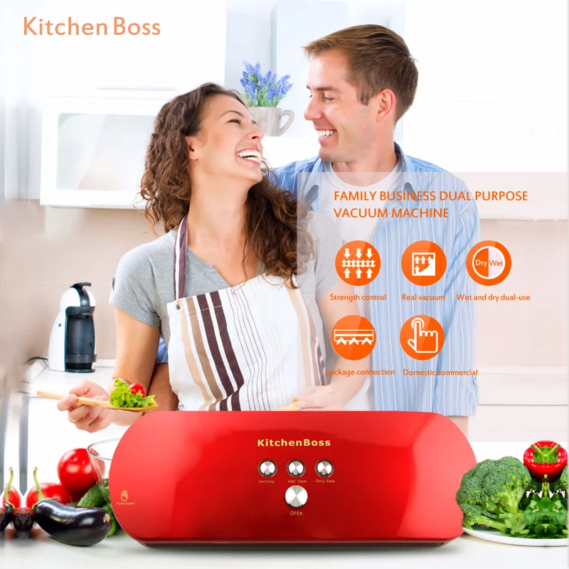 KitchenBoss Vacuum Sealer Machine for Dry & Moist Foods