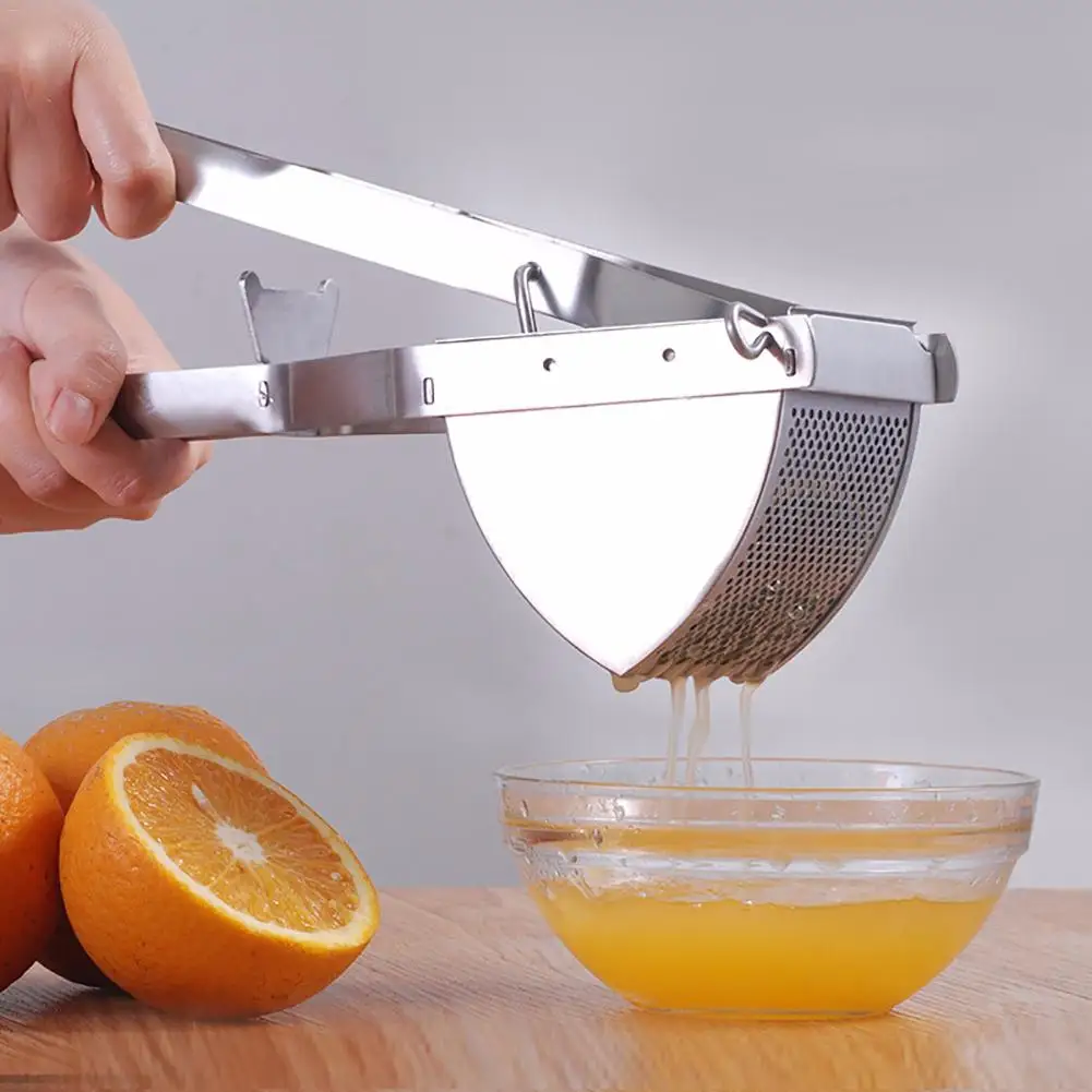 

Portable Stainless Steel Manual Juicer Squeezer Grenadine Lemon Orange Press Fruit Juicer Long Lifetime Kitchen Tool Masher