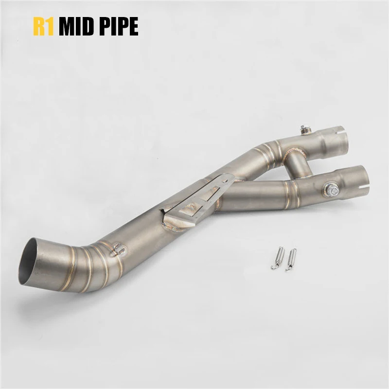 

YZF R1 2015 Stainless Steel titanium alloy Mid Pipe Motorbike Motorcycle Middle Link Exhaust Muffler for YAMAHA YZF-R1 2015