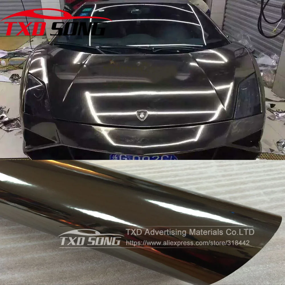 

New Arrival 7 Sizes High stretchable mirror Black Chrome Mirror flexible Vinyl Wrap Sheet Roll Film Car Sticker Decal Sheet