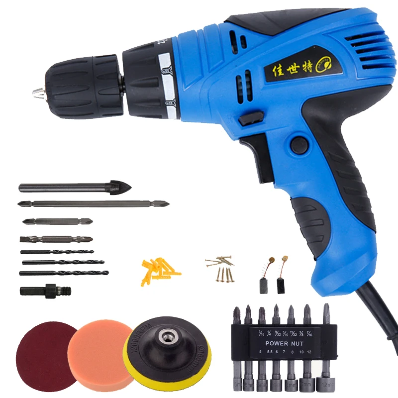 

Electric Drill Rotary Tool 220V Set Copper Accessories Power Tools For Craft Project Multifunctional Torque Electric Screwdriver