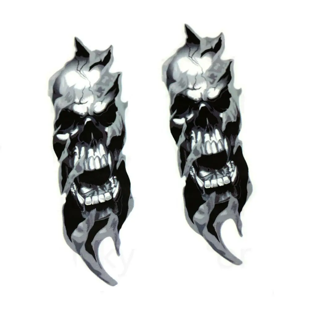 

Universal Motorcycle Bike Front Fork Skull Decals Stickers Custom Chopper Bobber For Yamaha Suzuki Kawasaki Harley